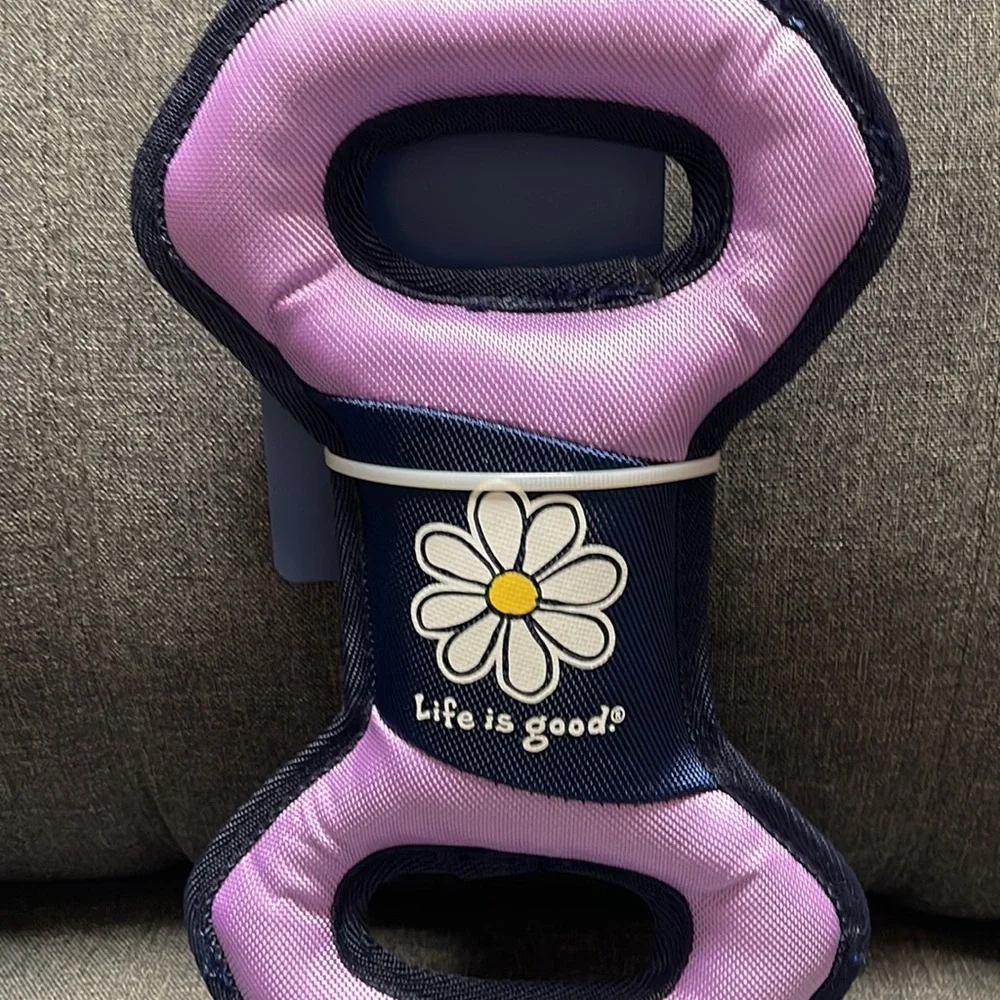 Life is Good Daisy Dog Tug Toy- Lilac Purple